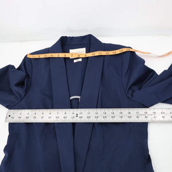 Wildfang blazer Women medium The Ace Tux Blazer navy blue one button shawl lapel - Picture 9 of 13